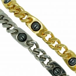 Dick Wicks Magnetic Health Bracelet with Chain Linked Hematite Balls